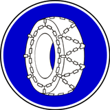 Snow chains mandatory.