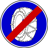 End of the snow-chain requirement.