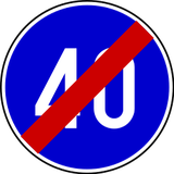 End of the minimum speed.