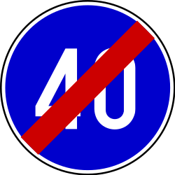 Fim de velocidade mínima.