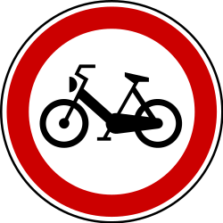 Mopeds prohibited.