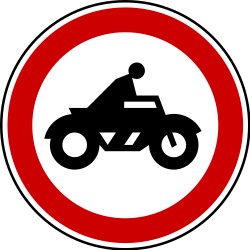 Motorcycles prohibited.