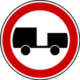 Trucks with trailer prohibited.