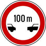 Minimum following distance.