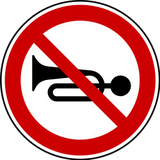 Using the horn prohibited.