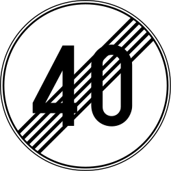 Fim do limite de velocidade.