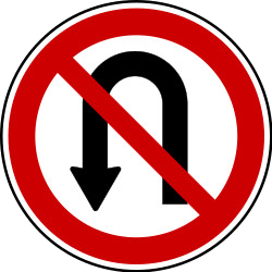Inversão de marcha proibida.