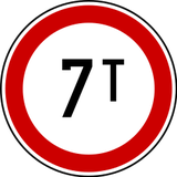 Vehicles heavier than indicated prohibited.
