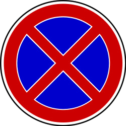 Proibido parar e estacionar.