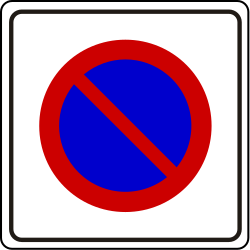 Início de zona de estacionamento proibido.