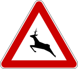 Warning for crossing deer.