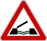 Warning for a movable bridge.