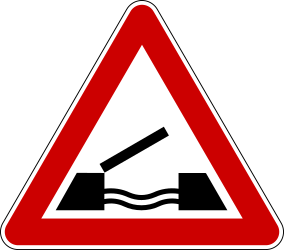 Warning for a movable bridge.
