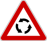 Warning for a roundabout.