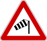 Warning for strong crosswinds.