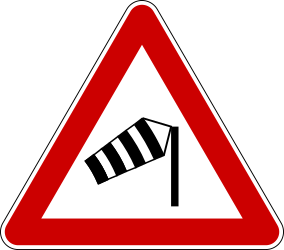 Warning for strong crosswinds.