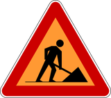 Warning for roadworks.