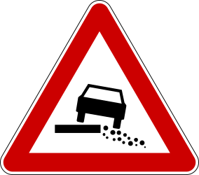 Warning for a soft verge.
