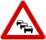 Warning for traffic queues.