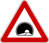 Warning for a tunnel.