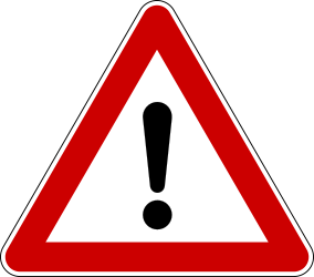 Warning for a danger with no specific traffic sign.
