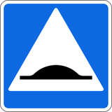 Fahrbahnschwelle.