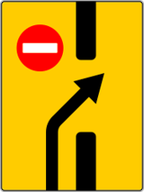 Ende der Mittelstreifenverschwenkung.