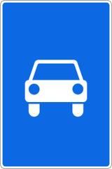 Beginn einer Kraftfahrstraße.