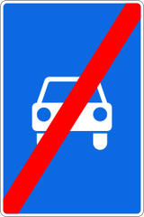 Ende der Kraftfahrstraße.