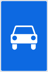 Beginn einer Kraftfahrstraße.