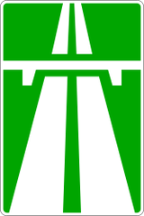 Beginn einer Autobahn.