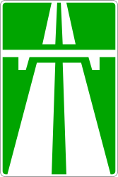 Beginn einer Autobahn.