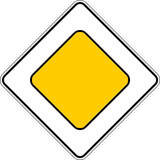 Beginn einer Vorfahrtstraße.