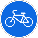 Vorgeschriebener Radweg.