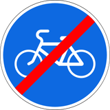 Ende des vorgeschriebenen Radwegs.