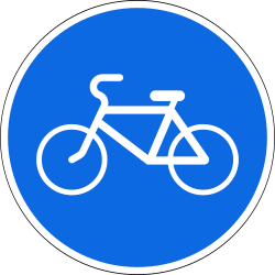 Vorgeschriebener Radweg.