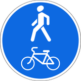 Gemeinsamer Geh- und Radweg vorgeschrieben.