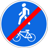 Ende des gemeinsamen Geh- und Radwegs.