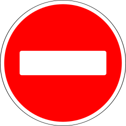 Einfahrt verboten.