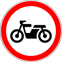 Mopeds verboten.