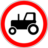 Traktoren verboten.