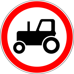 Traktoren verboten.