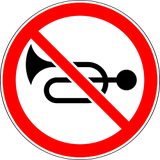 Hupen verboten.