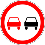 Überholen verboten.
