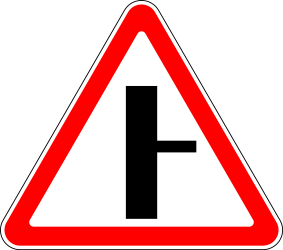Vorfahrt an der Kreuzung.