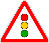 Warnung vor Ampeln voraus.