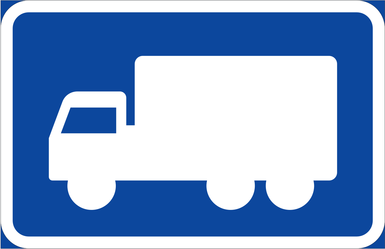 Für Lastwagen.
