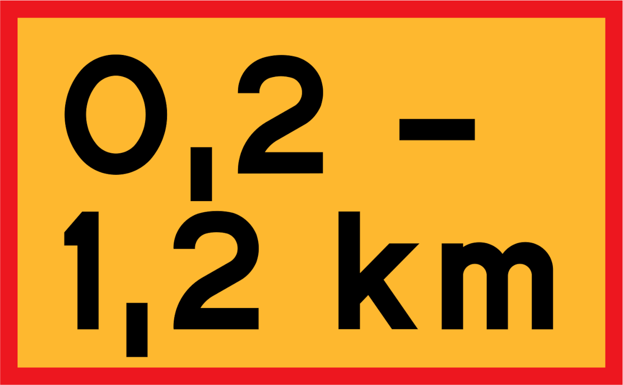 In ... Kilometern für ... Kilometer.