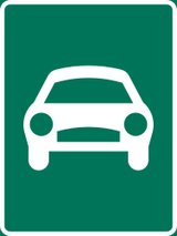 Beginn einer Kraftfahrstraße.