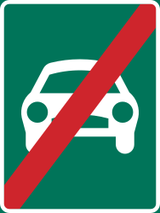 Ende der Kraftfahrstraße.